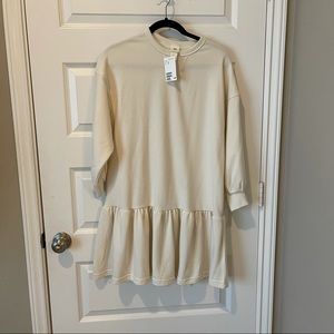 H&M ruffled hem sweatshirt dress